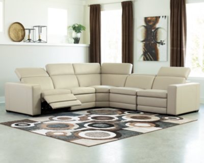 White sectional deals ashley furniture