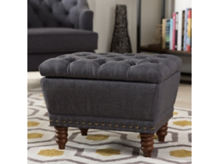 Annabelle Button-Tufted Storage Ottoman