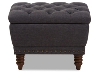 Annabelle Button-Tufted Storage Ottoman