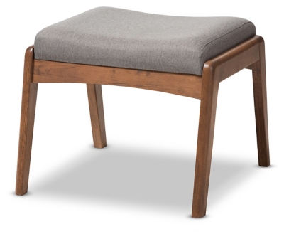 Roxy Ottoman, Walnut/Gray, large