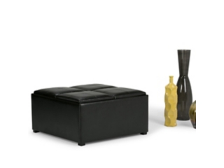 Simpli Home Avalon Large Coffee Table Ottoman