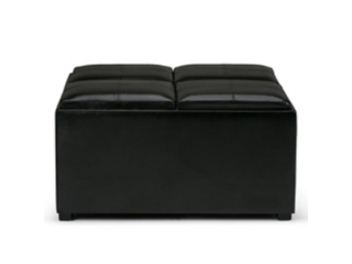 Simpli Home Avalon Large Coffee Table Ottoman