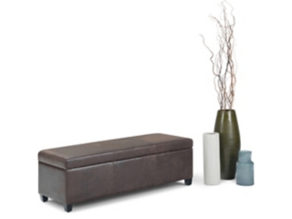 Simpli Home Avalon Rectangular Storage Ottoman