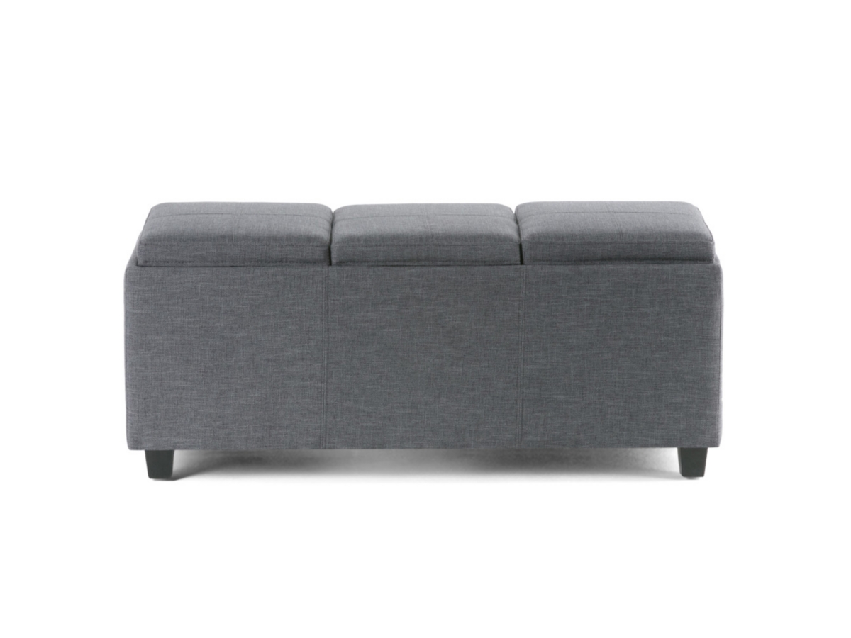 Ottoman Storage Ottoman with Trays, Slate Gray, large