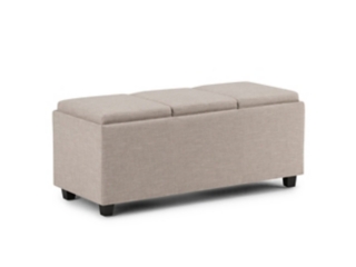 Simpli Home Avalon Storage Ottoman with Trays