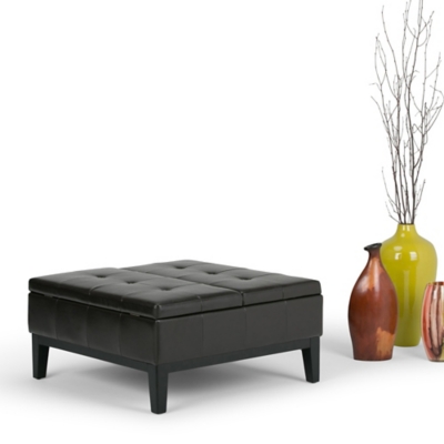 Ottoman Coffee Table Storage Ottoman, Dark Chocolate, rollover