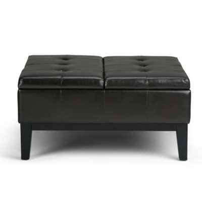 Ottoman Coffee Table Storage Ottoman, Dark Chocolate, large