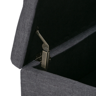 Lift-up hinge mechanism on ottoman lid