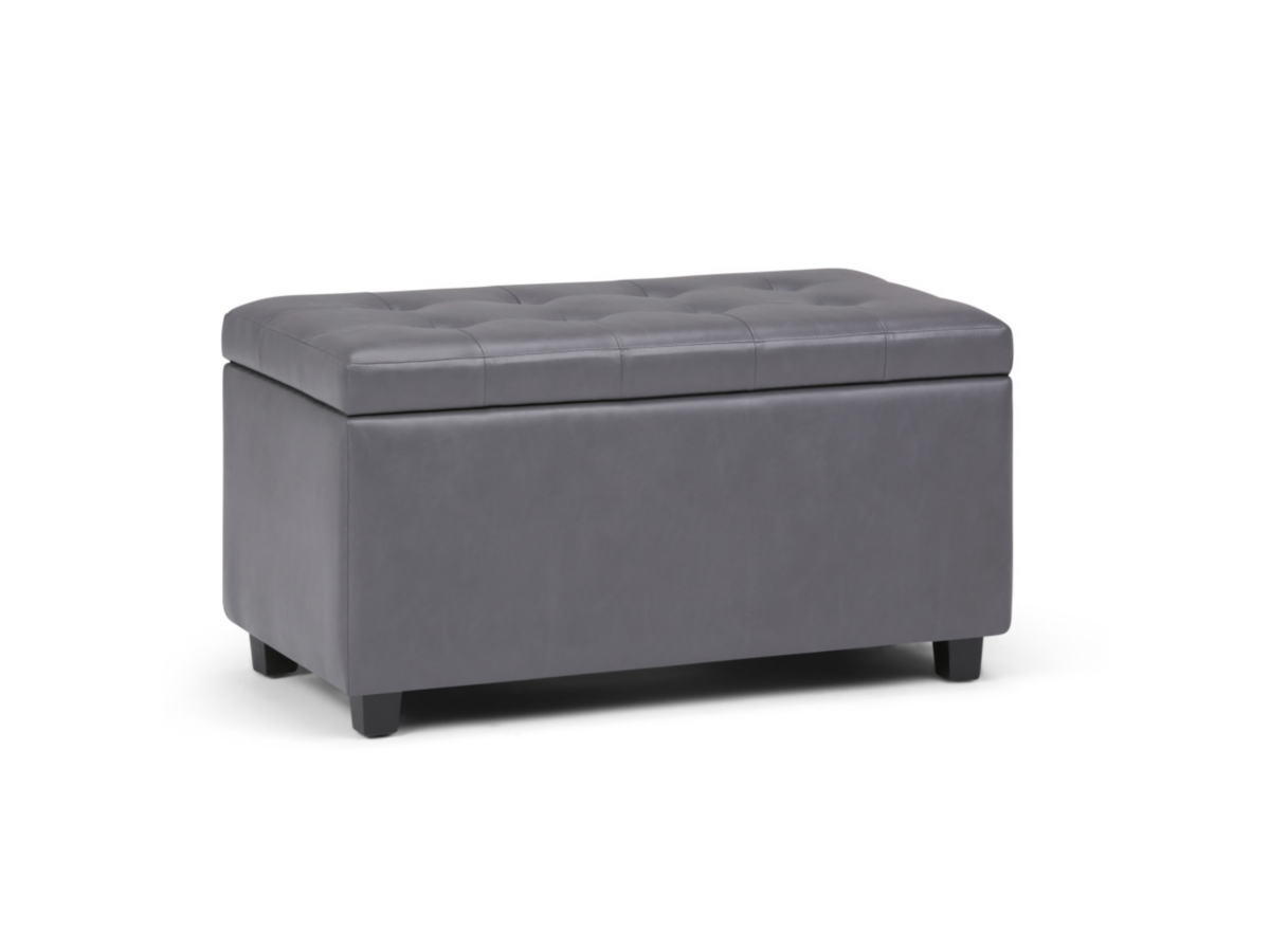 Ottoman Wide Storage Ottoman, Stone Gray, large