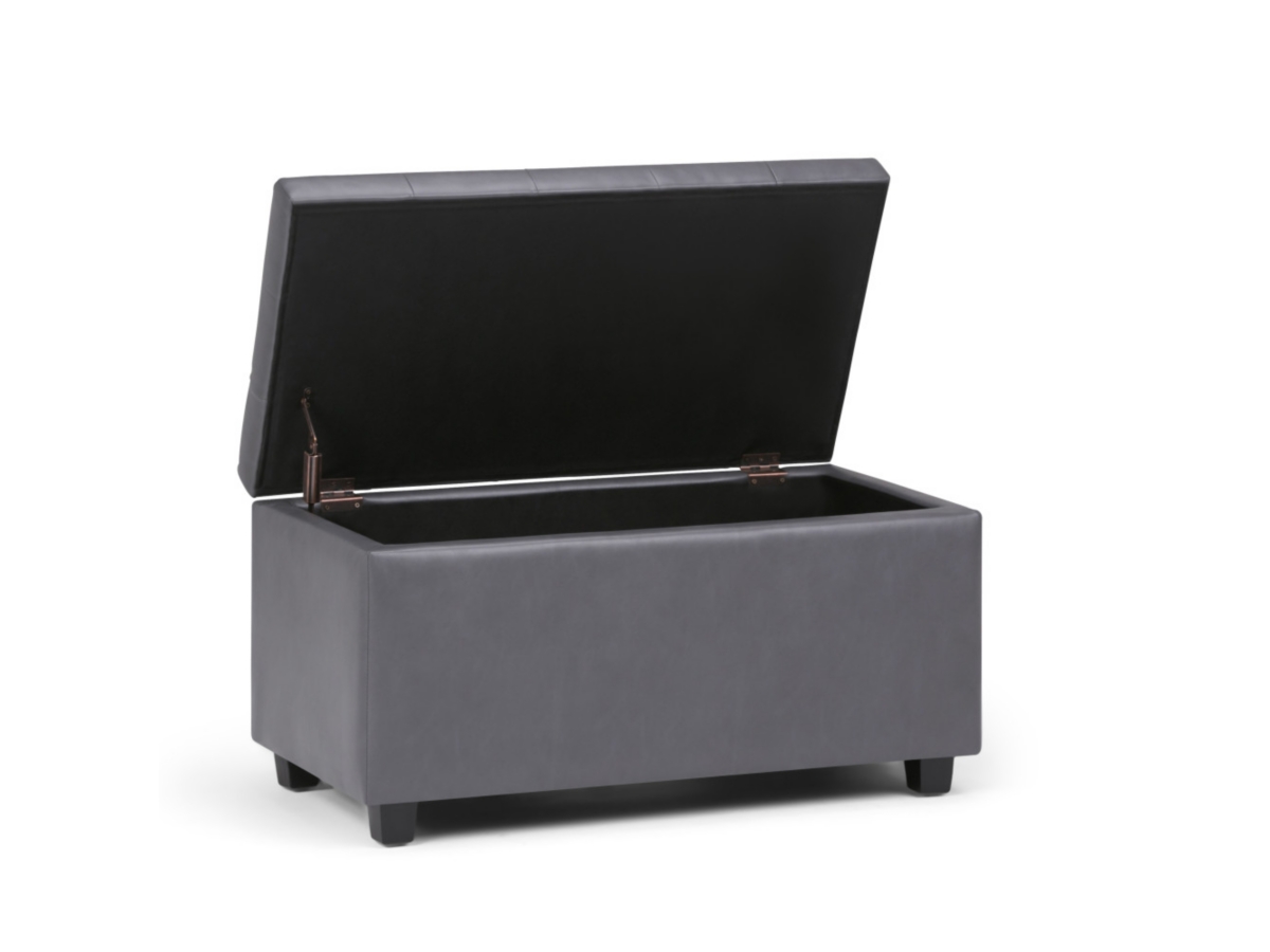 Ottoman Wide Storage Ottoman, Stone Gray, large