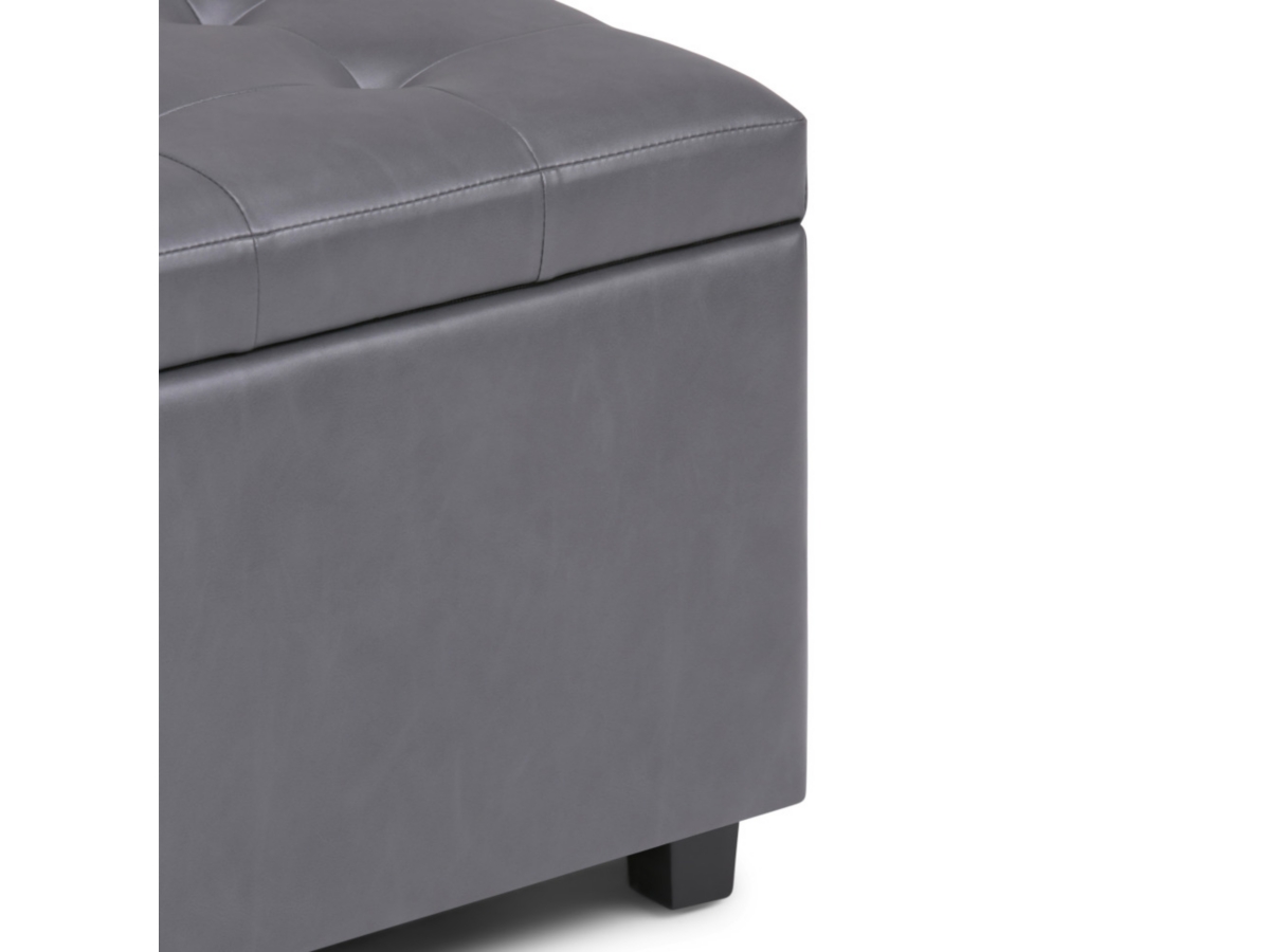 Ottoman Wide Storage Ottoman, Stone Gray, large