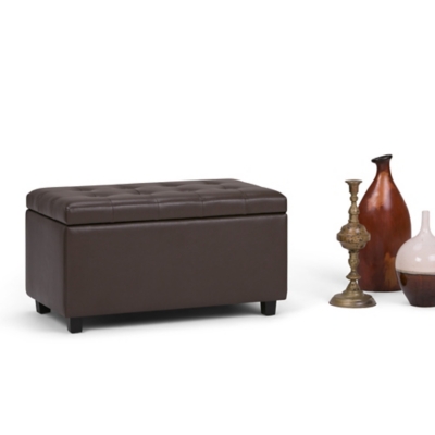 Ottoman Wide Storage Ottoman, Chocolate, rollover
