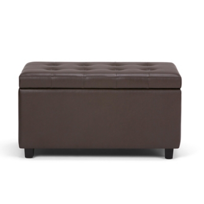 Ottoman Wide Storage Ottoman, Chocolate, large