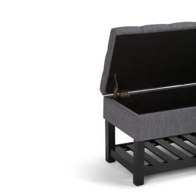 Ottoman Ottoman Bench, Slate Gray, large