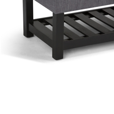Ottoman Ottoman Bench, Slate Gray, large