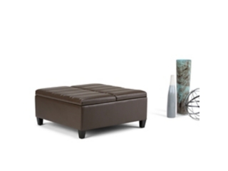 Simpli Home Ellis Coffee Table Storage Ottoman