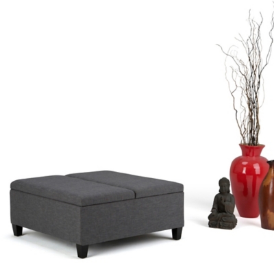 Ottoman Coffee Table Storage Ottoman, Slate Gray, rollover