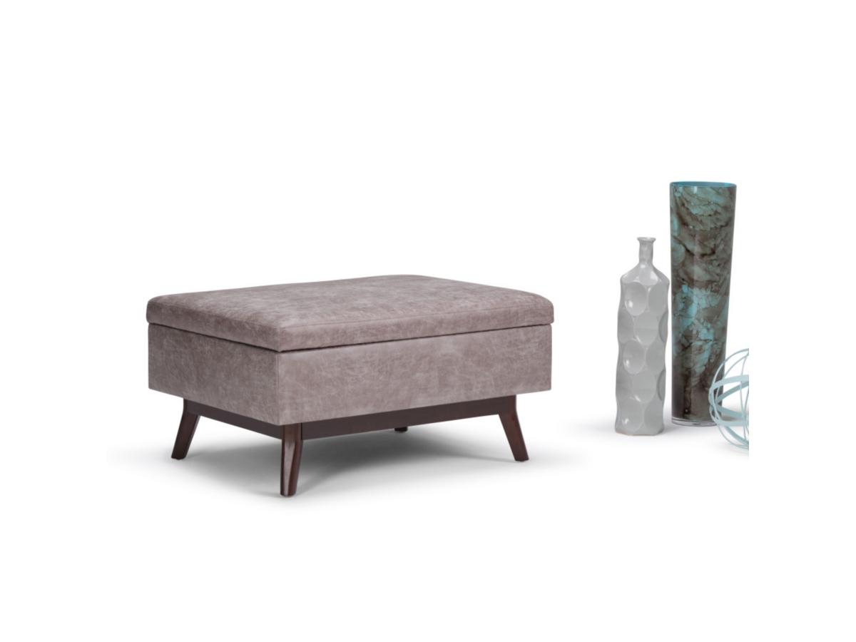 Simpli Home Owen Storage Ottoman | Ashley