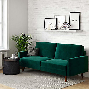 Atwater Living Joyce Coil Futon, Green, rollover