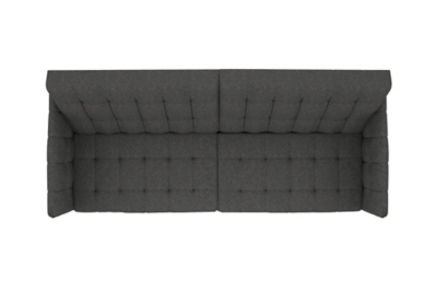 This futon sleeper is made with a gray linen upholstery, embellished with button-tufted details gracing the back/seat cushions and sheltering armrests. Offering a look of modern luxury, it features sleek chrome-tone legs that tie the whole look together. With a split-back design, this futon easily adjusts into three distinct positions: seating, lounging or sleeping. When you have an overnight guest, lower the backrest with just one push or pull. No guest bedroom? No problem.Sturdy wood frame | Gray linen upholstery | Foam cushions | Chrome-tone tapered legs | Holds up to 600 pounds | Assembly required