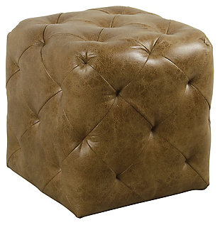HomePop Small Pin-Tufted Ottoman, , large