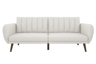 Novogratz Brittany Linen Futon, Gray, large