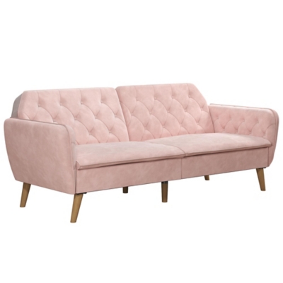 Novogratz Tallulah Memory Foam Futon, Pink, large