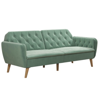 Novogratz Tallulah Memory Foam Futon, Teal, large