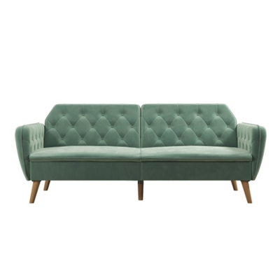 Novogratz Tallulah Memory Foam Futon, Teal, large