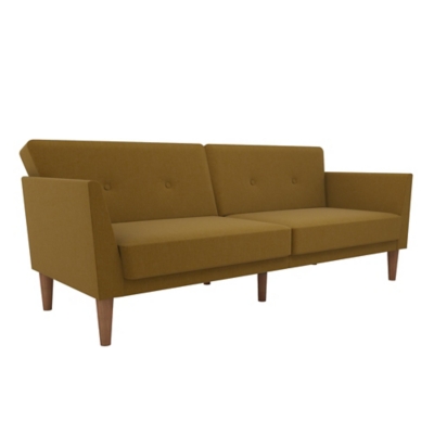 Novogratz Regal Futon, Mustard, large