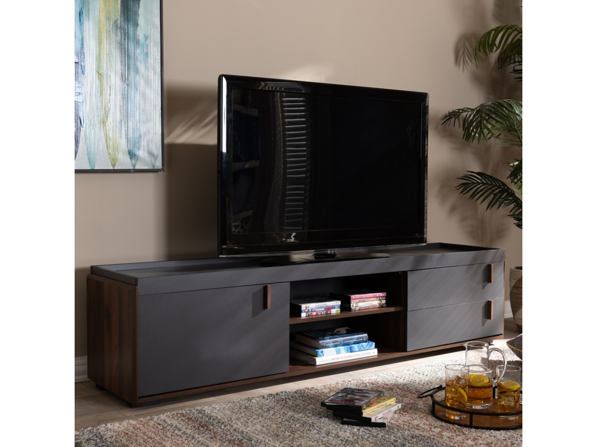 【THEAIRTOWN】sibobooknit two set★ Baxton Studio Rikke 70'' TV Stand | Ashley