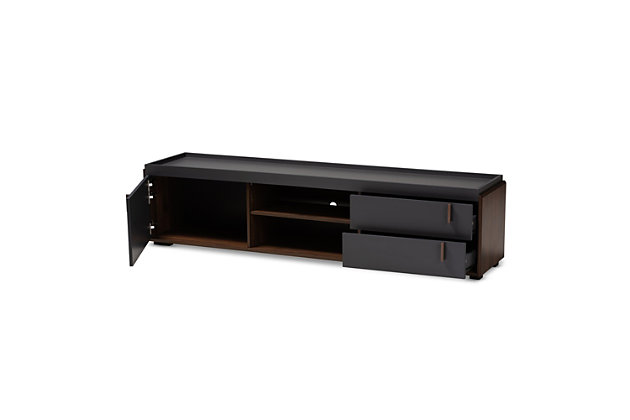 Baxton Studio Rikke Contemporary Two-Tone 70'' TV Stand ...