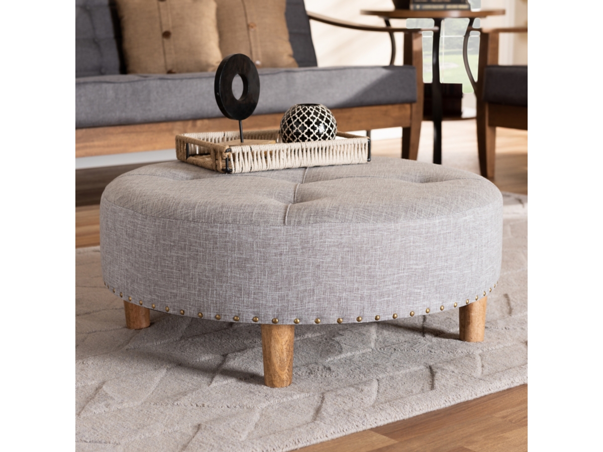 Baxton Studio Cocktail Ottoman Ashley