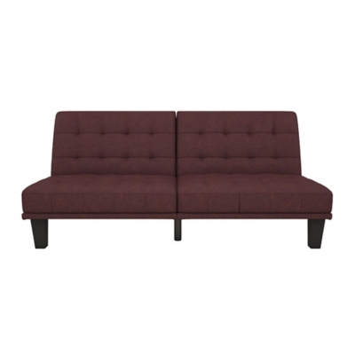 Dorel Atwater Living Damara Futon Lounger, Berry Linen, Berry, large