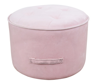 TOV Luna Blush Velvet Ottoman Luna Blush Velvet Ottoman, Blush, large