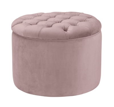 TOV Queen Mauve Velvet Storage Ottoman Queen Mauve Velvet Storage Ottoman, Blush, large
