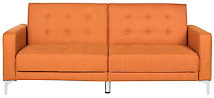 Safavieh Soho Tufted Foldable Sofa Bed, Orange, large