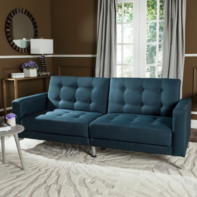 Safavieh Soho Tufted Foldable Sofa Bed, Blue, large