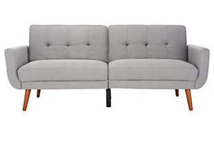 Safavieh Bushwick Foldable Futon Bed, Light Gray, large