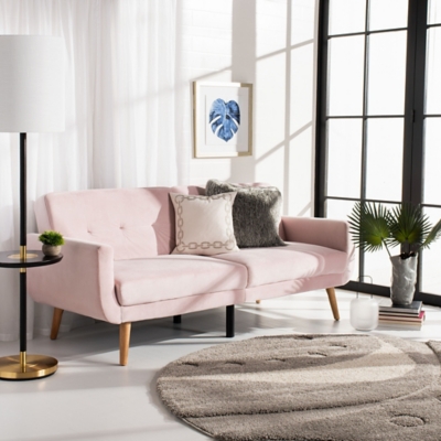 Safavieh Bushwick Foldable Futon Bed, Pink, large