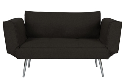 Atwater Living Atwater Living Ocie Futon with Magazine Black Linen Storage, Black, large