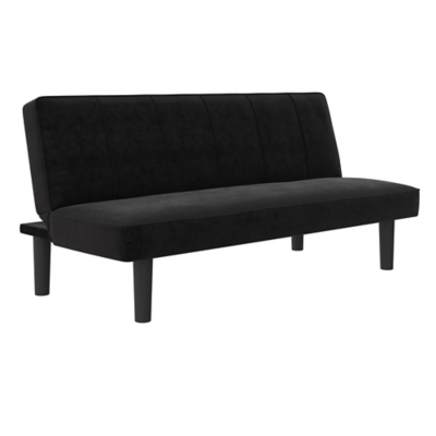 DHP Java Futon Convertible Black Microfiber Sofa Bed and Couch, , large