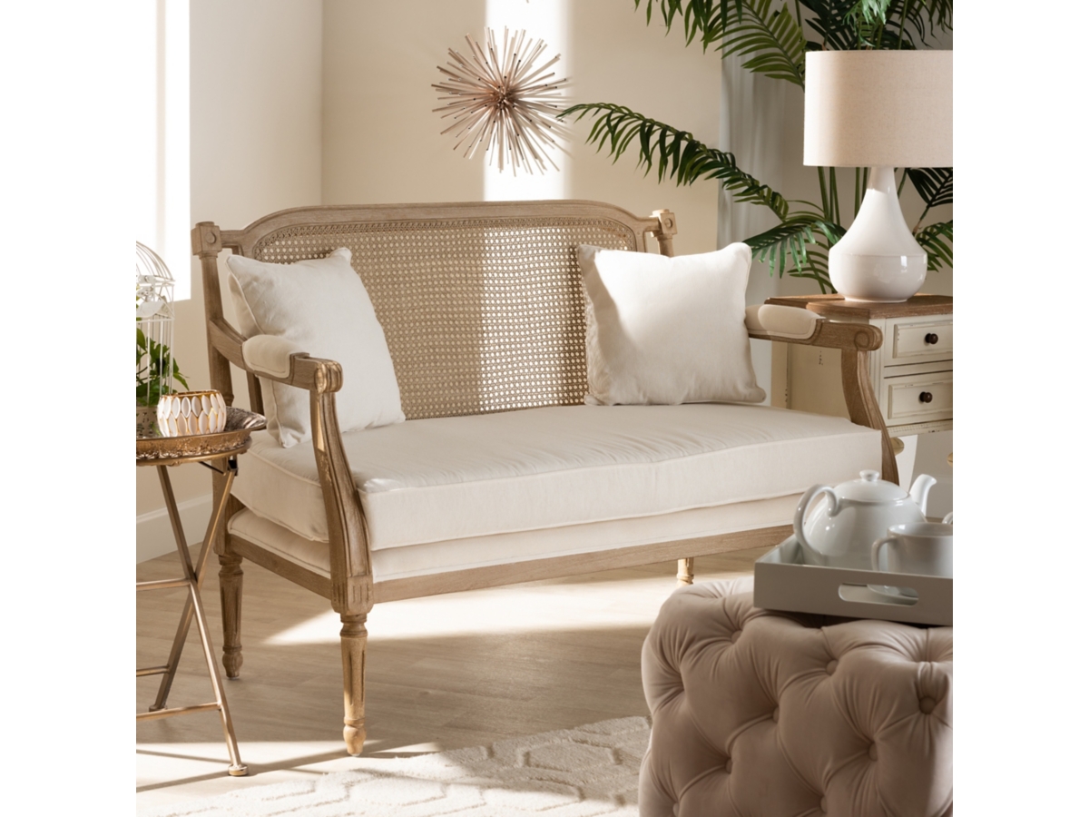 Baxton Studio Clemence Loveseat Ashley