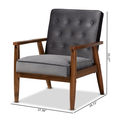 Baxton studio mid century lounge online chair