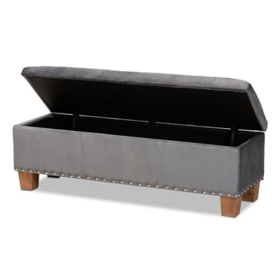 Baxton Studio Hannah Storage Ottoman Bench Ashley