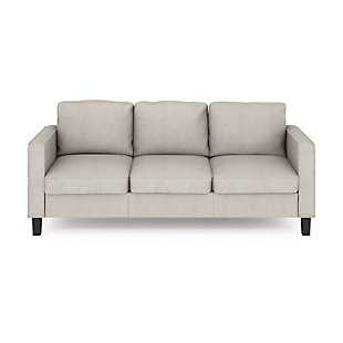 Bayonne Modern Upholstered 3-Seater Sofa, Beige, large