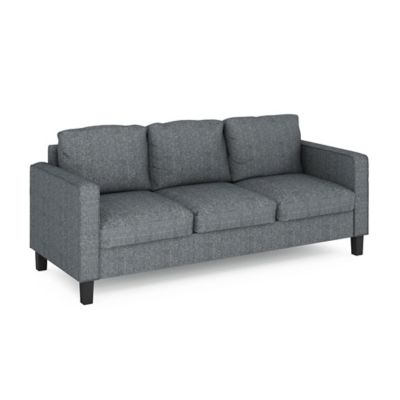 Bayonne Modern Upholstered 3-Seater Sofa, Gray, large