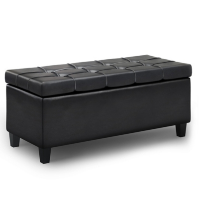 Harrison 51" Wide Traditional Rectangle Lift Top Rectangular Storage Ottoman, , large