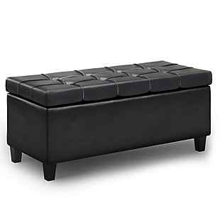Harrison 51" Wide Traditional Rectangle Lift Top Rectangular Storage Ottoman, , large