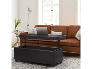 Avalon 44" Wide Lift Top Storage Ottoman